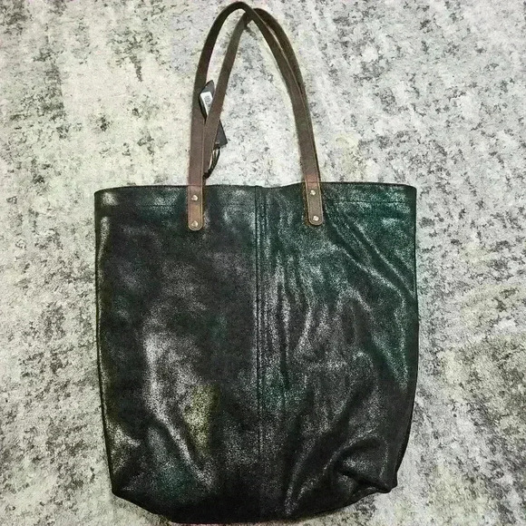 NWT LATICO NJ USA Wilkins Leather Tote Bag Black - Picture 4 of 7